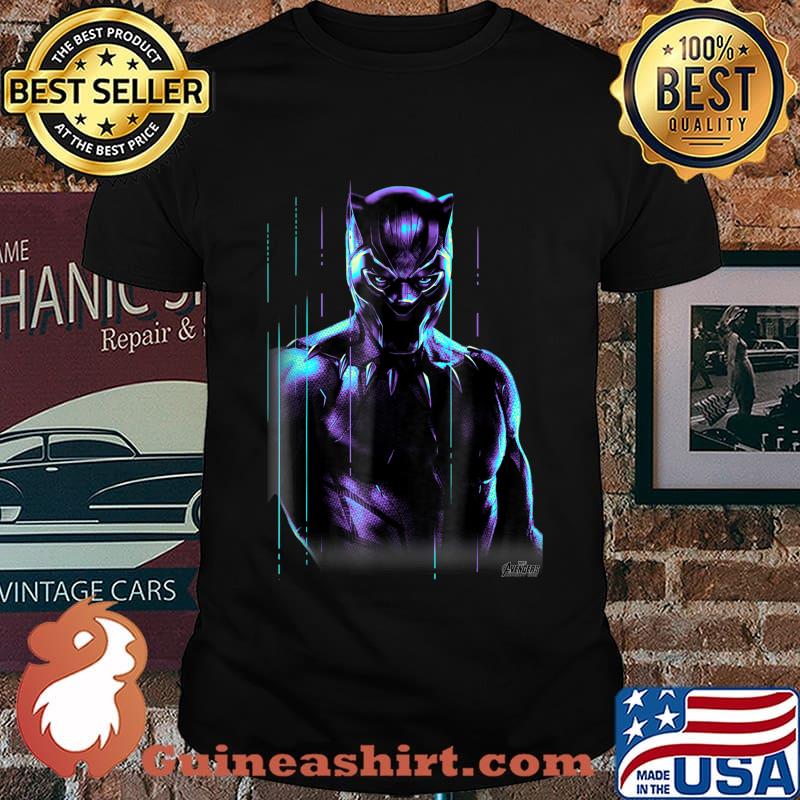 Rip Chadwick Boseman Marvel Infinity War Black Panther Neon Glow Graphic Shirt