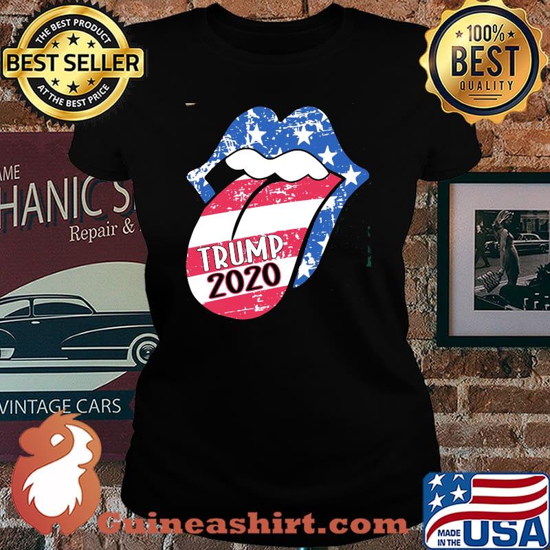 Rolling stones trump 2020 american flag independence day s Laides tee