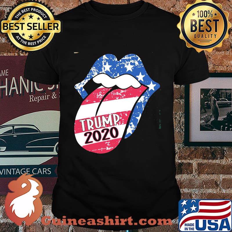 Rolling stones trump 2020 american flag independence day shirt