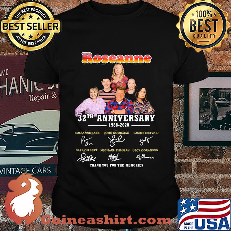 Roseanne 32th anniversary 1988 2020 thank you for the memories signatures shirt