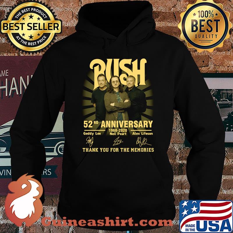 Rush 52nd anniversary 1968 2020 thank you for the memories signatures s Hoodie