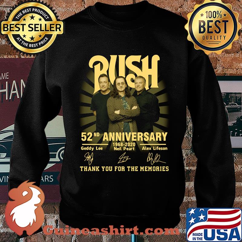 Rush 52nd anniversary 1968 2020 thank you for the memories signatures s Sweater