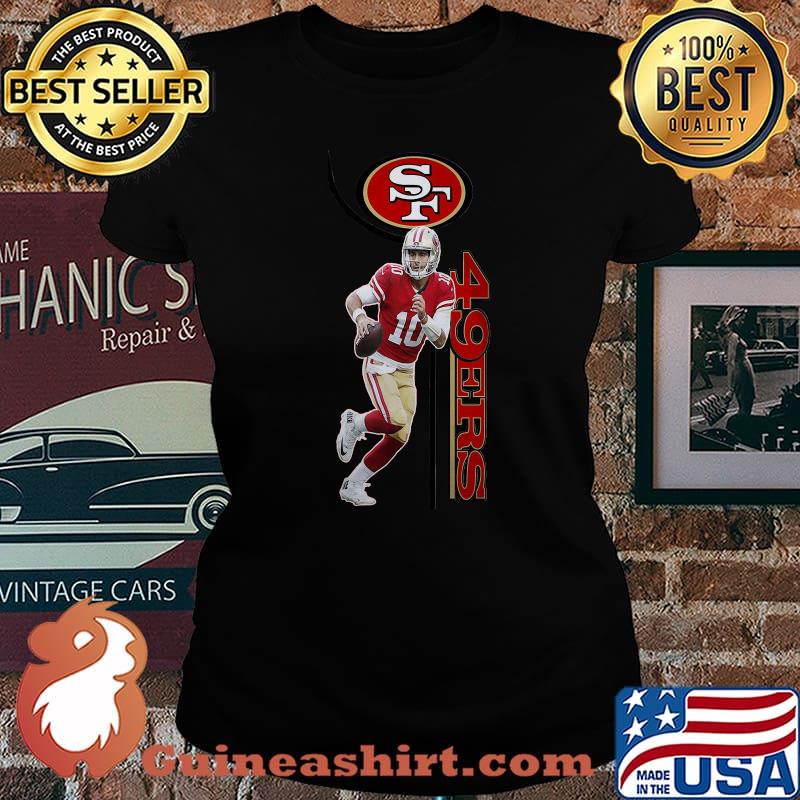 San francisco 49ers football 10 jimmy garoppolo s Laides tee