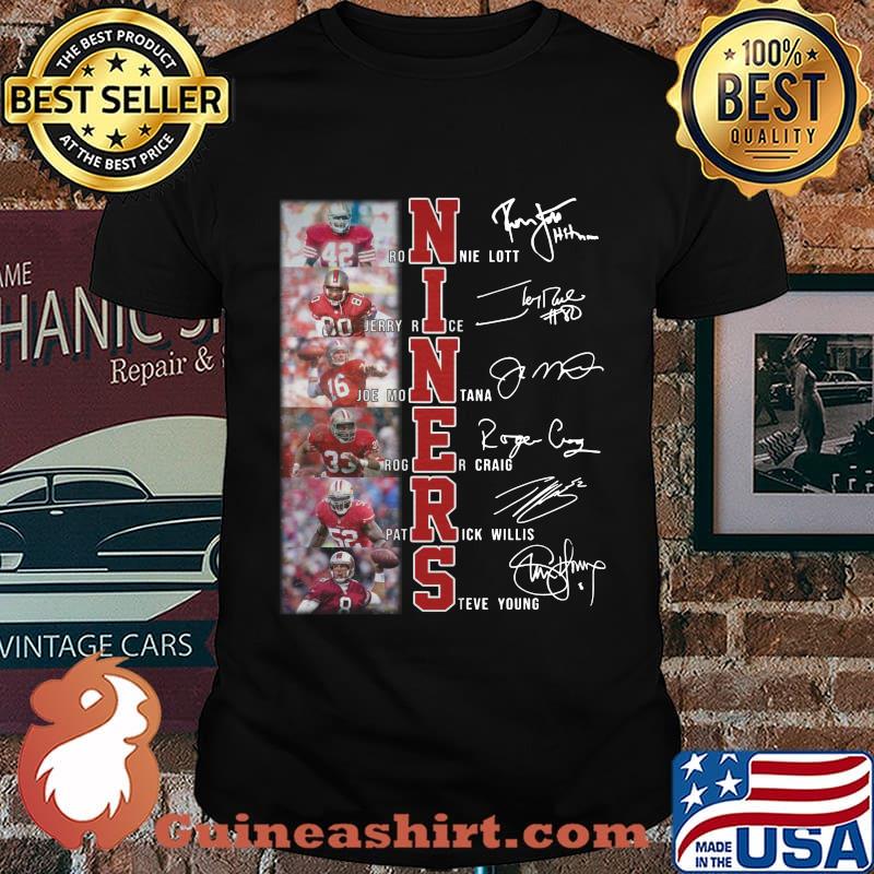 San francisco 49ers niners football players signatures shirt