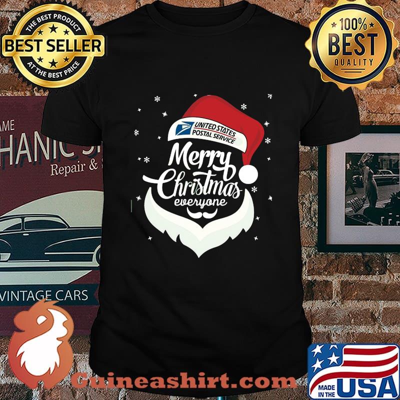 Santa claus united states postal service merry christmas everyone shirt