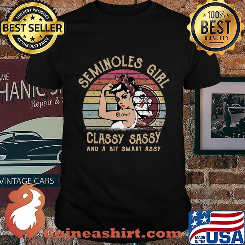 Seminoles girl classy sassy and a bit smart assy vintage retro shirt