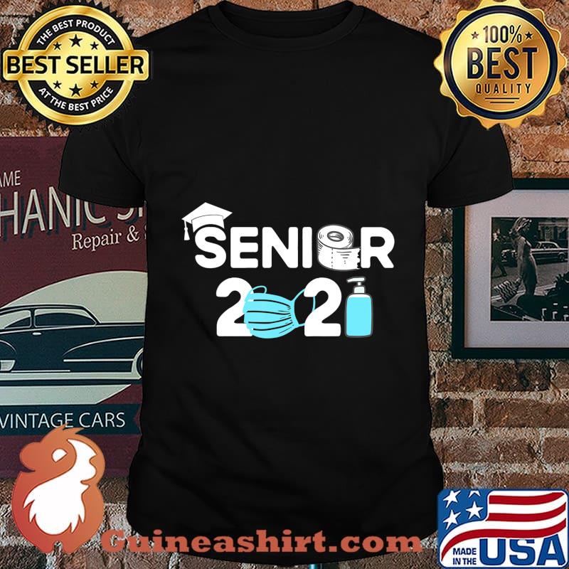 Senior class of 2021 mask and toilet paper graduation shirt