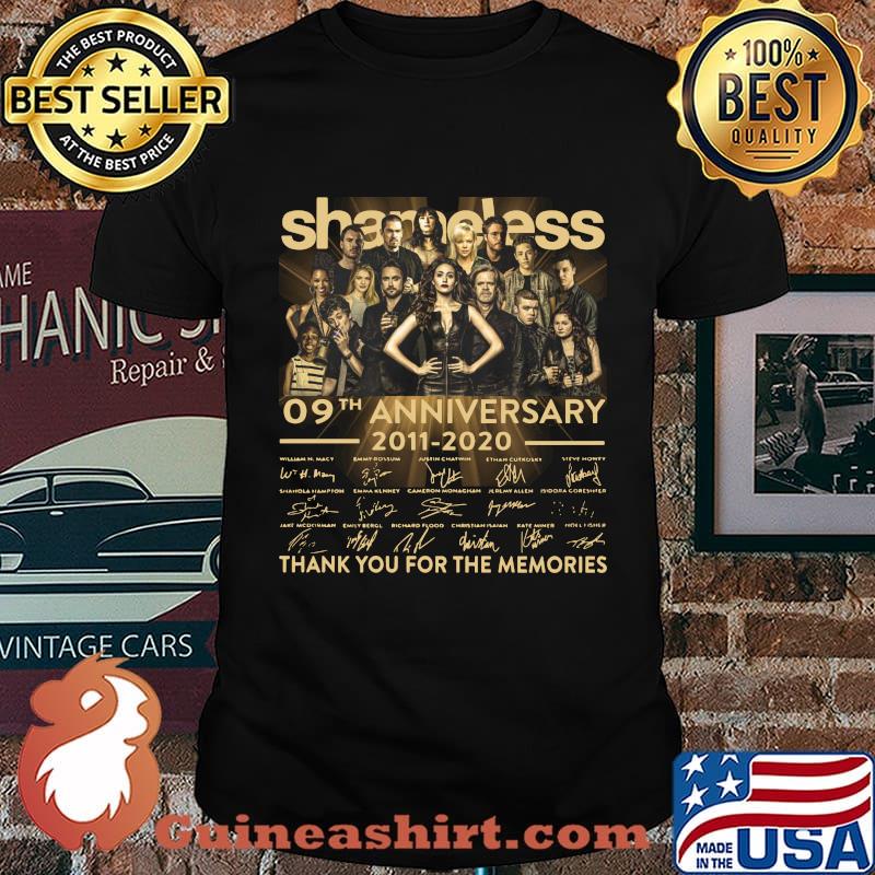 Shameless 09th anniversary 2011 2020 thank you for the memories signatures shirt