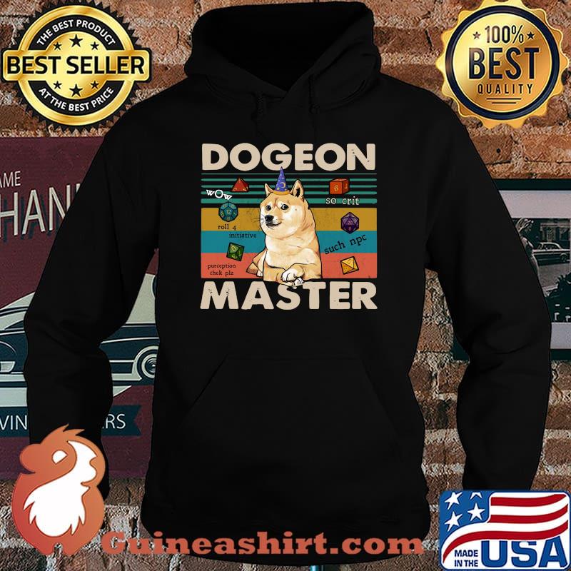 Shiba inu dogeon master vintage retro s Hoodie