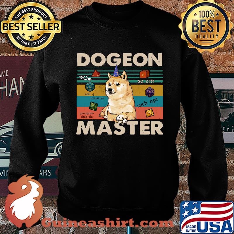 Shiba inu dogeon master vintage retro s Sweater