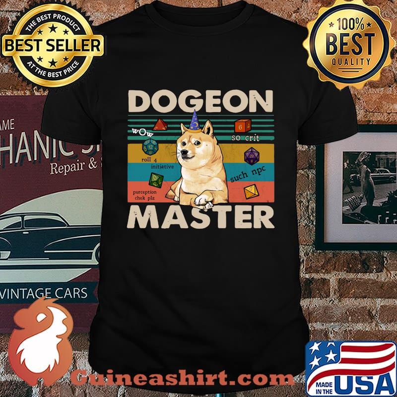 Shiba inu dogeon master vintage retro shirt