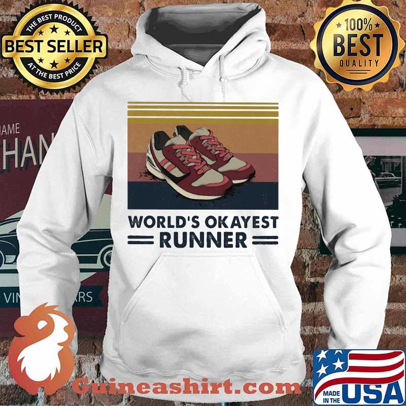 Shoes world's okayest runner vintage retro s Hoodie