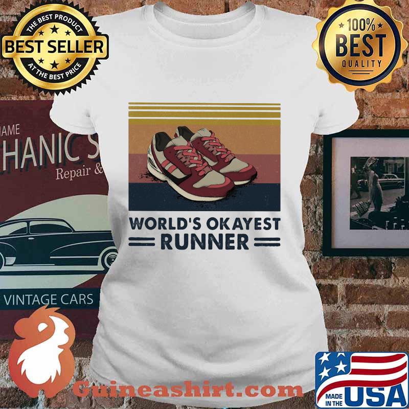 Shoes world's okayest runner vintage retro s Ladies tee