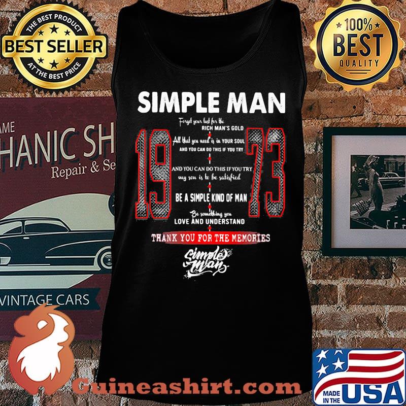 Simple Man 1973 Thank you for the memories signature s Tank top