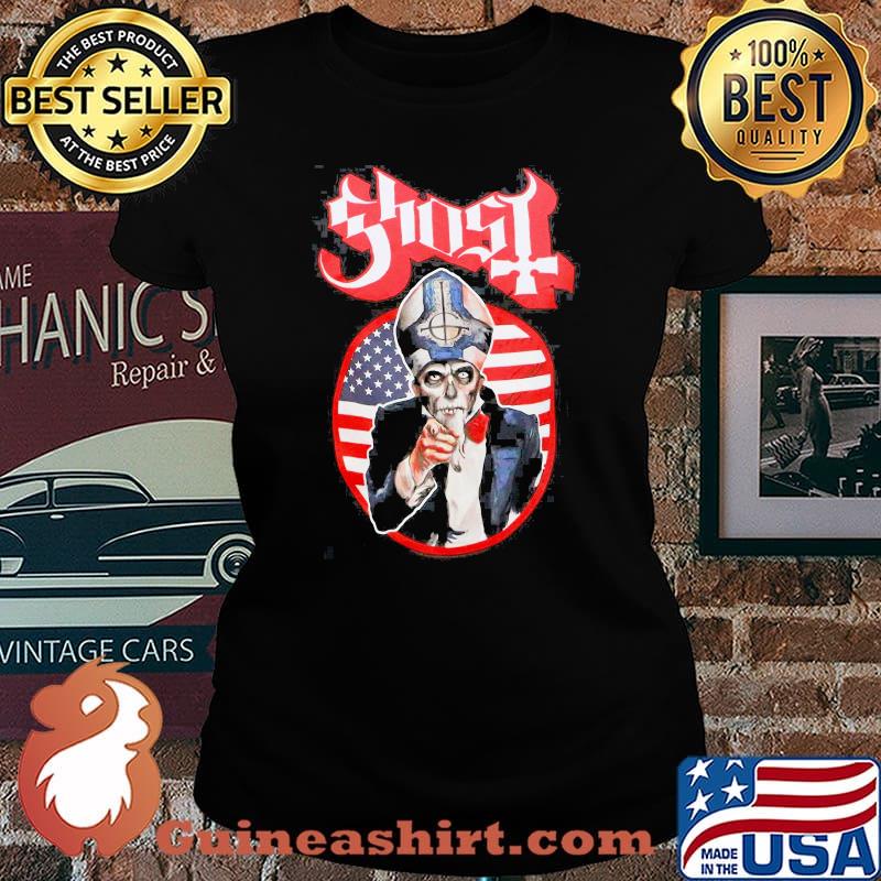 Skeleton ghost papa wants you american flag independence day s Laides tee