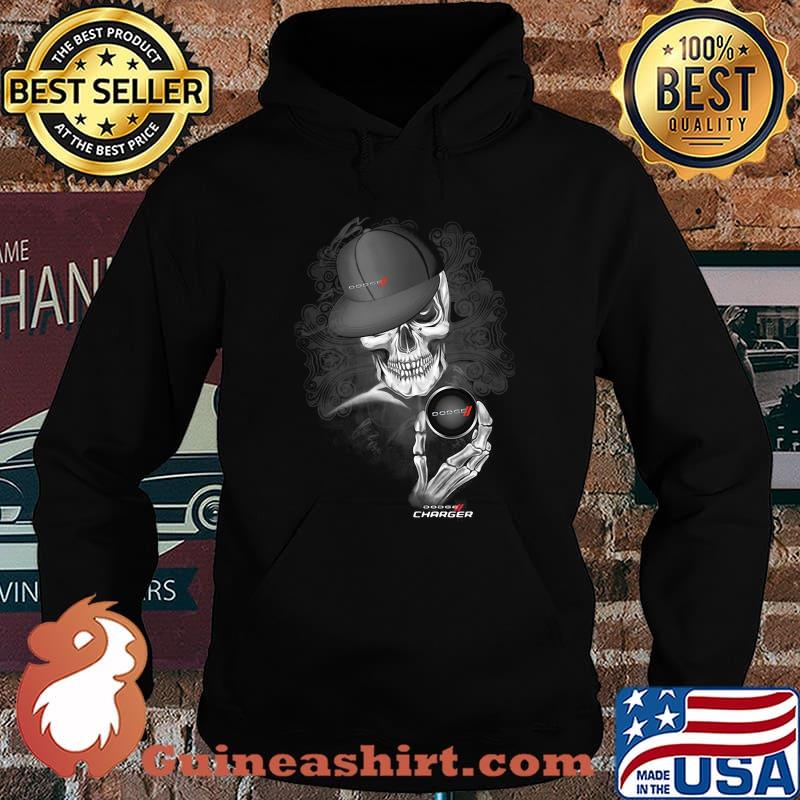 Skeleton holding dodge charger logo s Hoodie