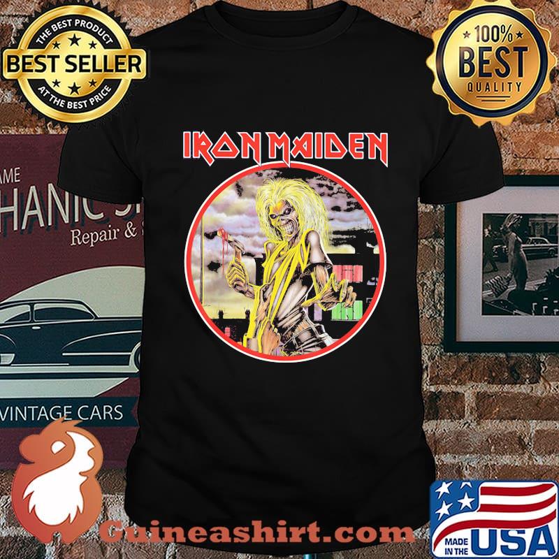 Skeleton iron maiden band shirt