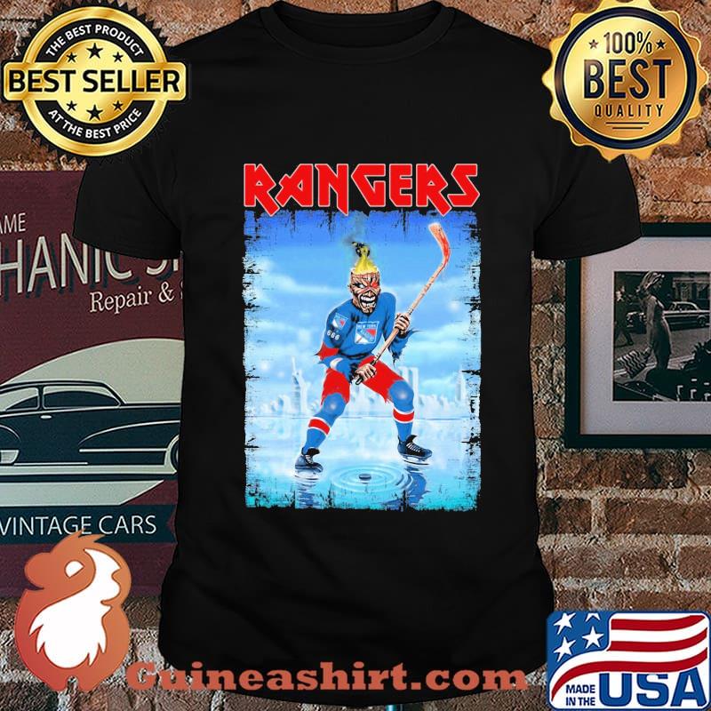 Skeleton new york rangers player hockey snow shirt