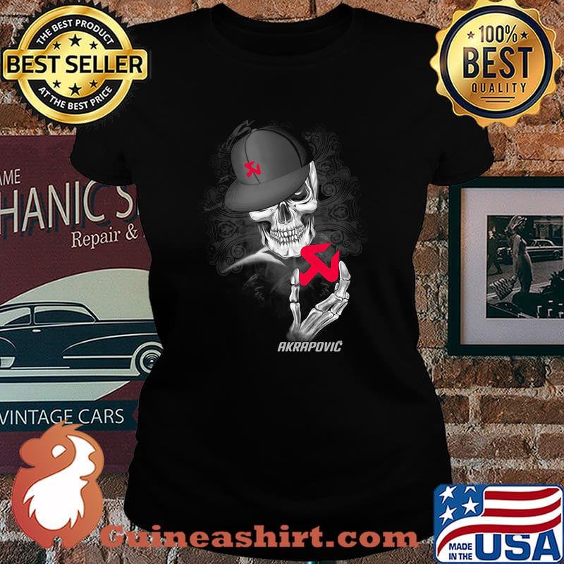 Skeleton skull akrapovic logo s Laides tee
