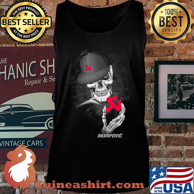 Skeleton skull akrapovic logo s Tank top