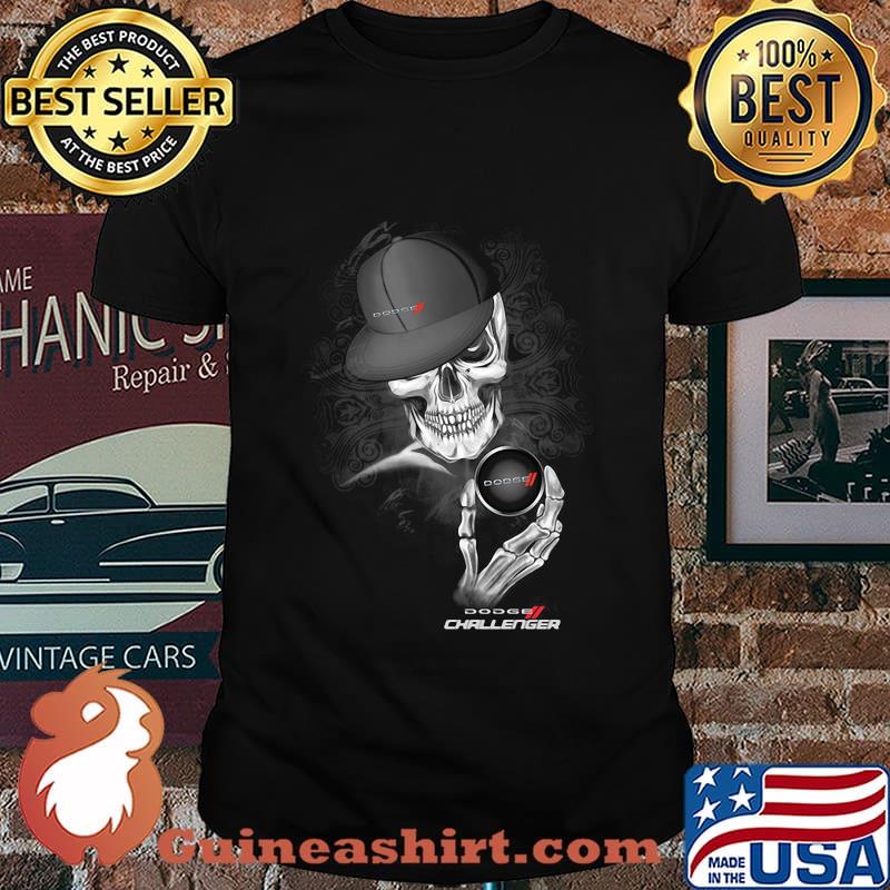 Skeleton skull dodge challenger logo shirt