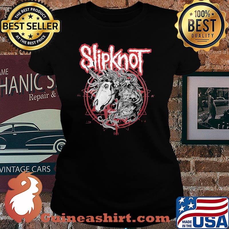 Skeleton unicorn slipknot band s Laides tee
