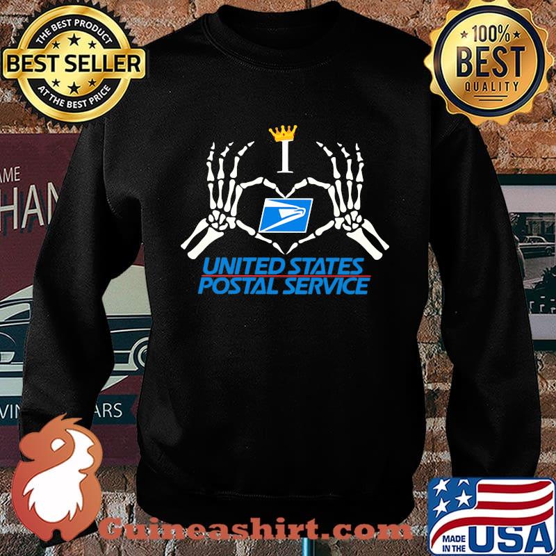 Skeleton united states postal service logo heart s Sweater