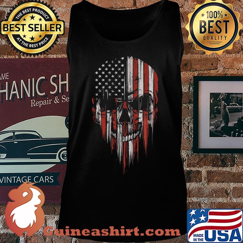 Skull american flag independence day s Tank top