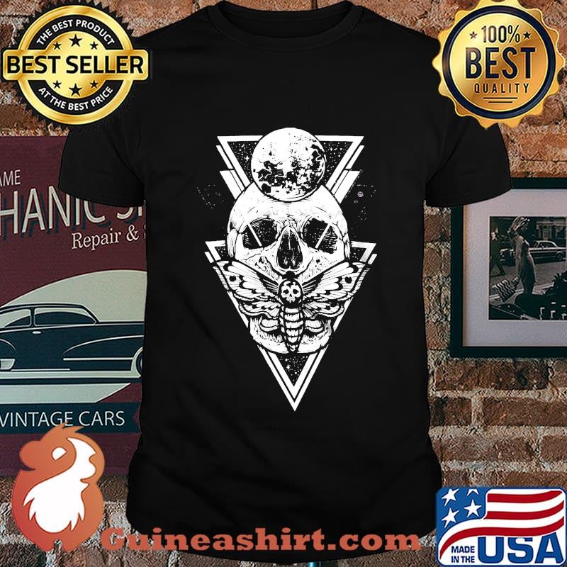 Skull butterfly death head moth tattoo shirt