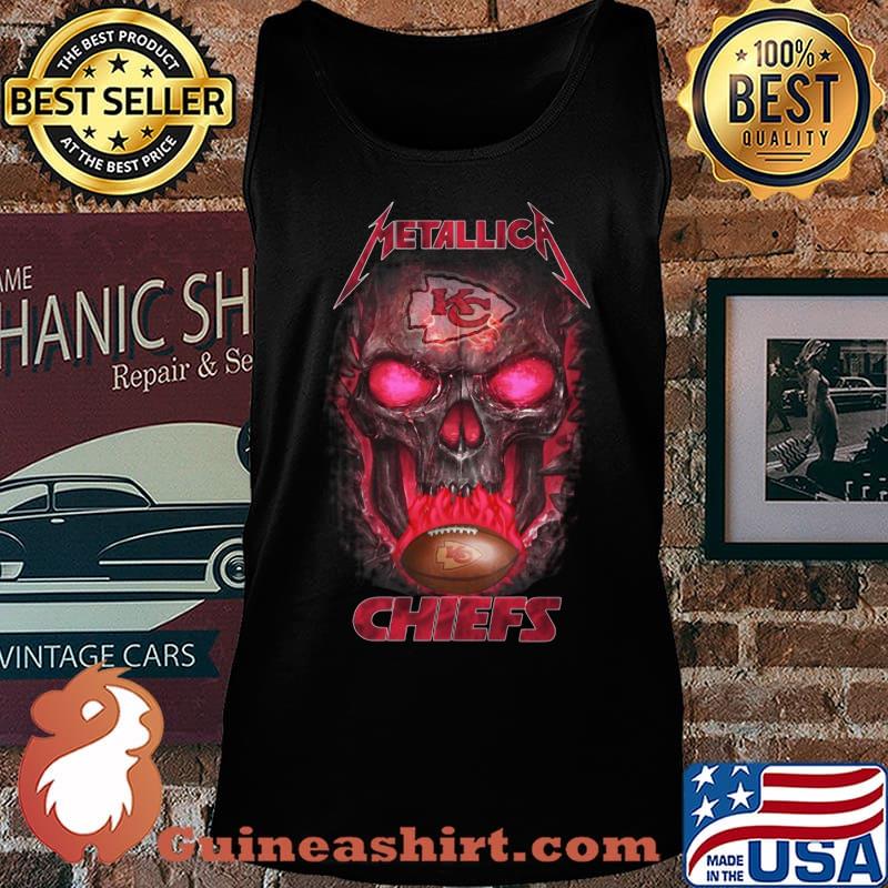 Skull metallica kansas city chiefs football s Tank top