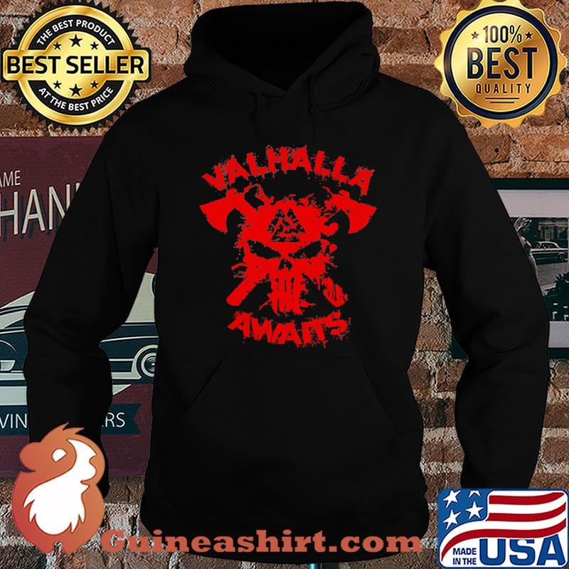 Skull vikings valhalla awaits s Hoodie