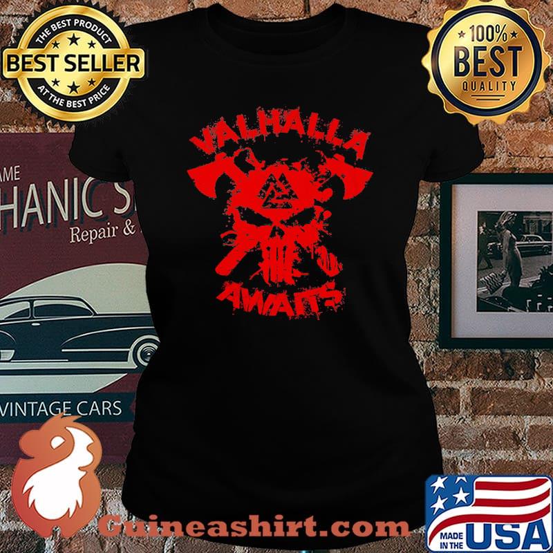 Skull vikings valhalla awaits s Laides tee