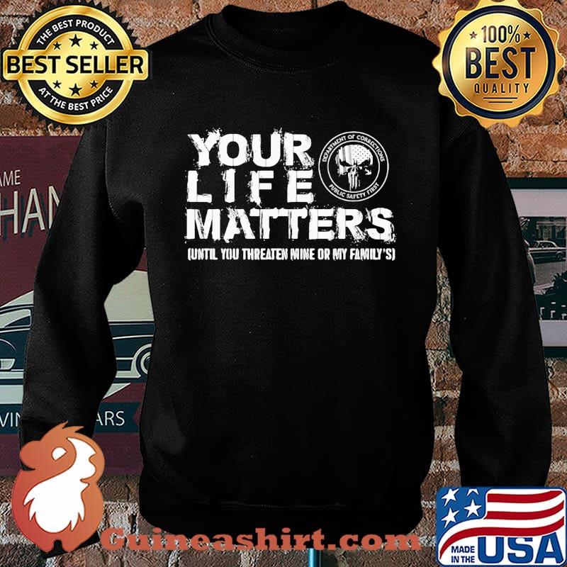 Skull your life matters until you threaten mine or my family's s Sweater