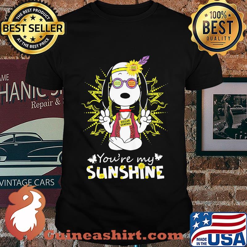 Snoopy dollar general you are my sunshine sunflower shirt