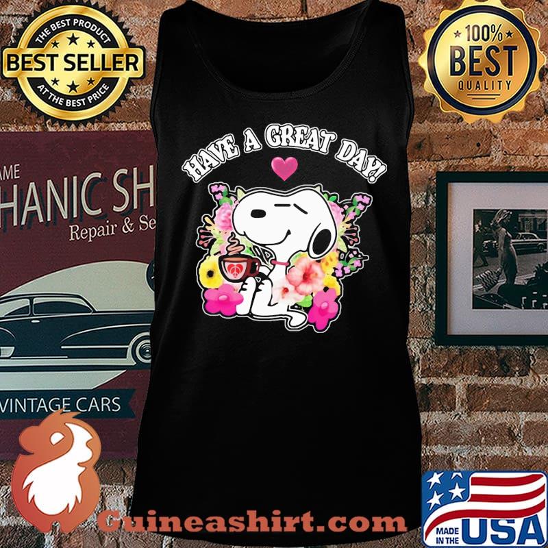 snoopy have a great day flowers hearts s Tank top
