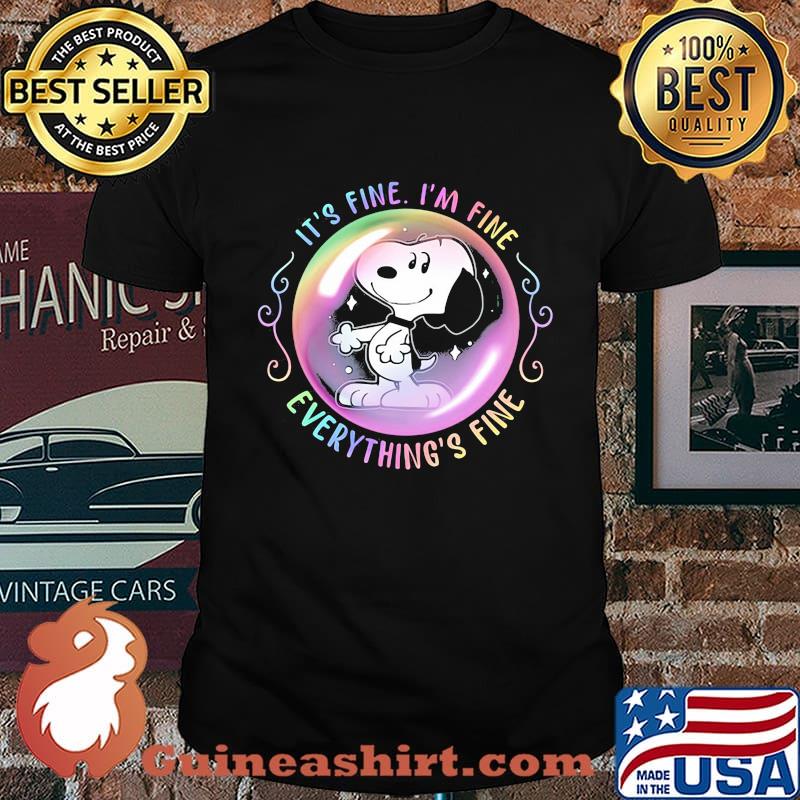 Snoopy it's fine i'm fine everything's fine shirt