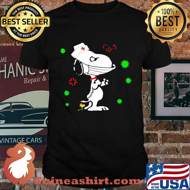 Snoopy nurse mask covid-19 shirt