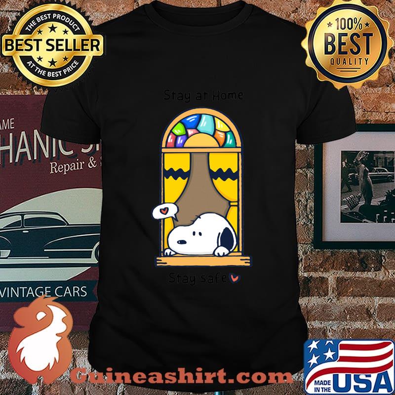 Snoopy stay at home stay safe heart shirt