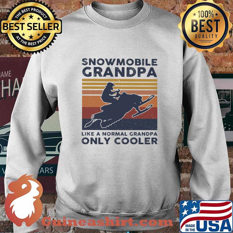Snowmobile grandpa like a normal grandpa only cooler vintage retro s Sweater