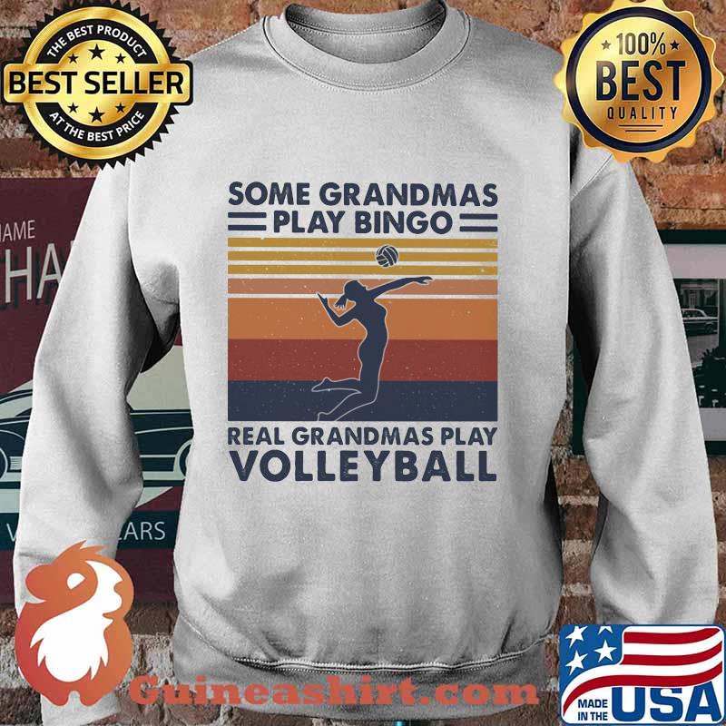 Some grandmas play bingo real grandmas play volleyball vintage retro s Sweater