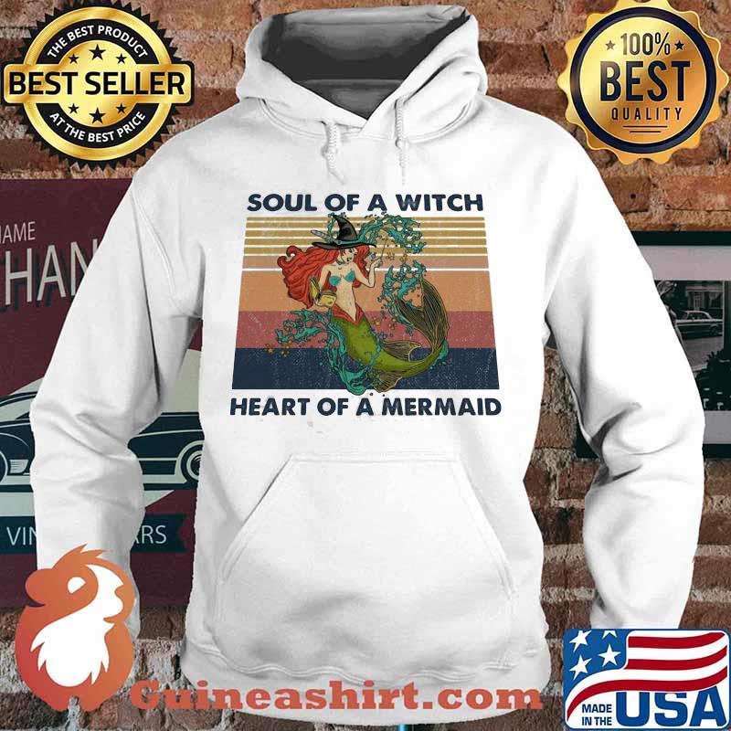 Soul of a witch heart of a mermaid vintage retro s Hoodie