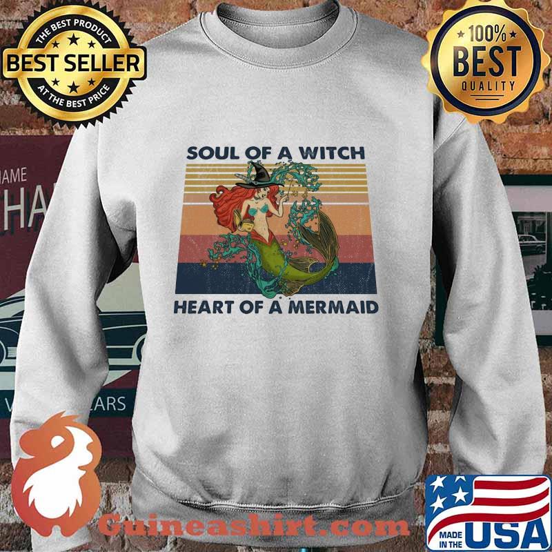 Soul of a witch heart of a mermaid vintage retro s Sweater