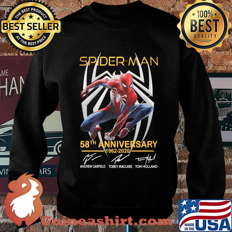 Spider man 58th anniversary 1962 2020 andrew garfield tobey maguire tom holland signatures s Sweater