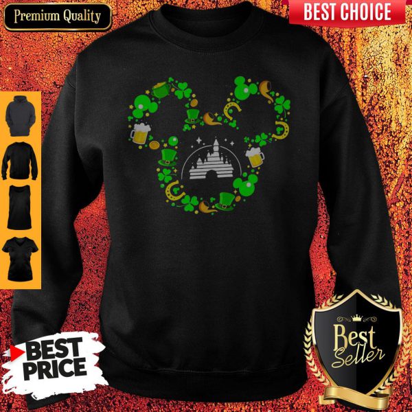St Patricks Day Mickey Mouse Disney Castle Shirt - Image 5