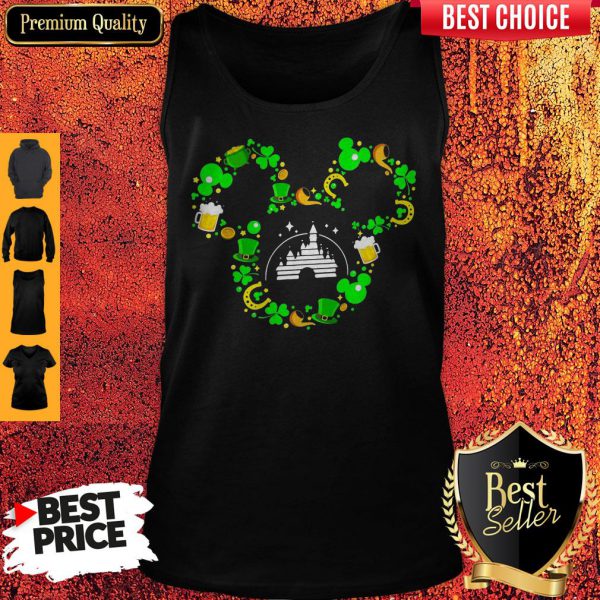 St Patricks Day Mickey Mouse Disney Castle Shirt - Image 4