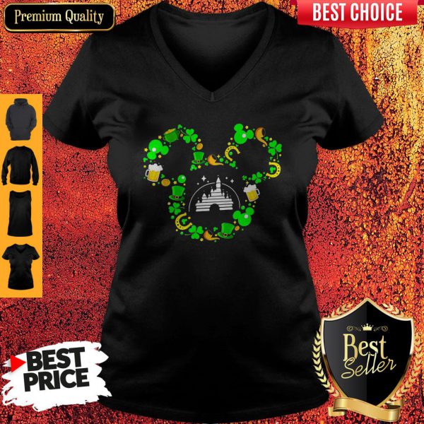 St Patricks Day Mickey Mouse Disney Castle Shirt - Image 3