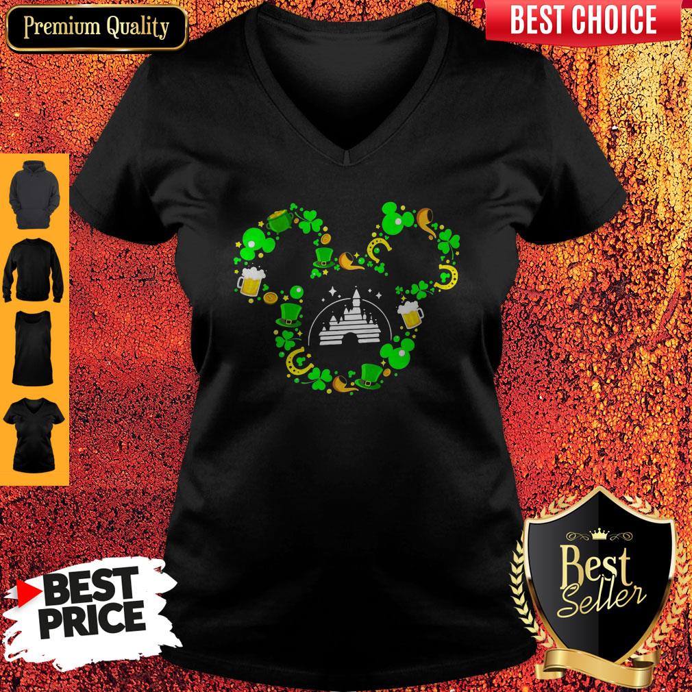 St Patricks Day Mickey Mouse Disney Castle Shirt - Image 7