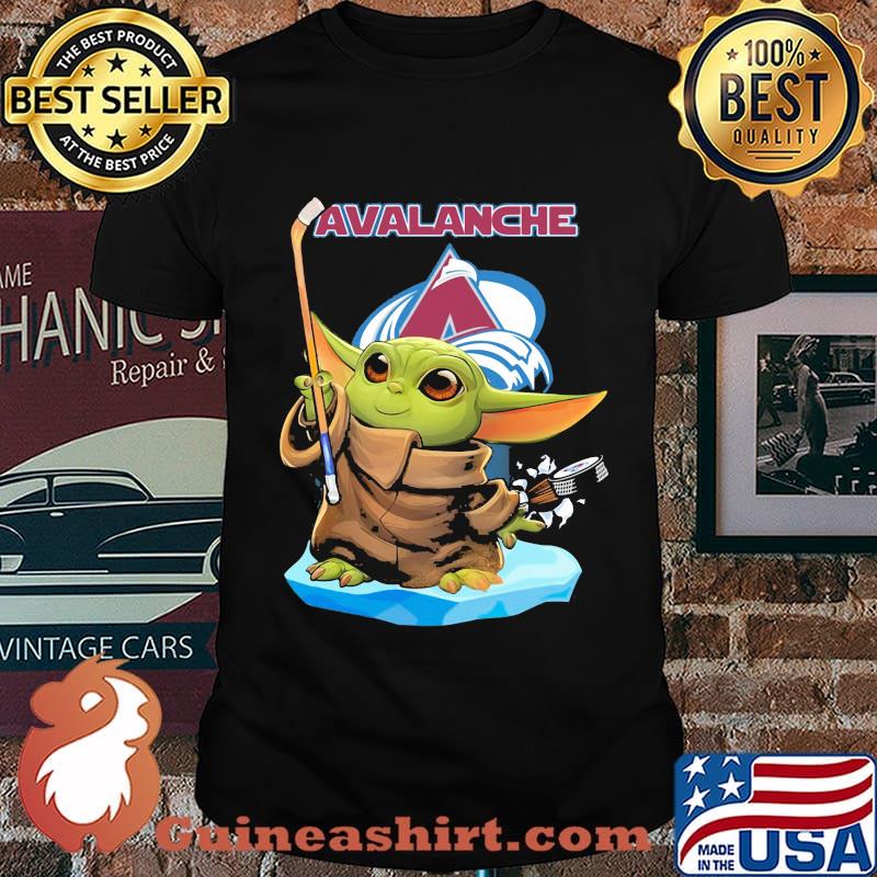 Star wars baby yoda colorado avalanche shirt