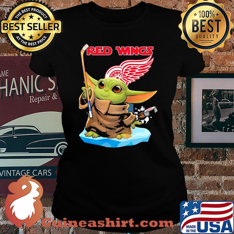 Star wars baby yoda detroit red wings s Laides tee