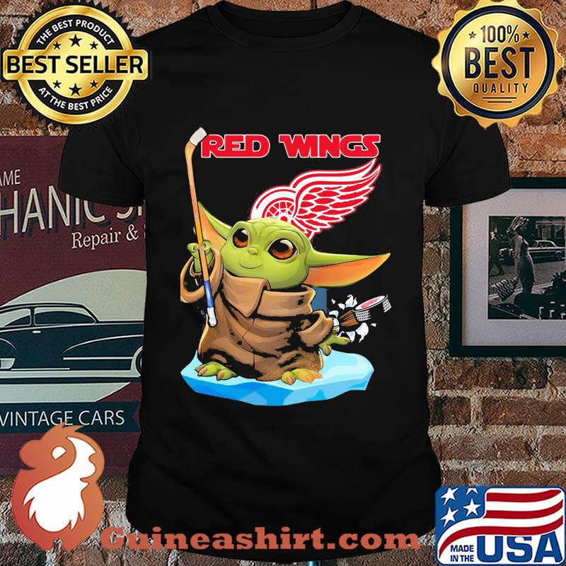 Star wars baby yoda detroit red wings shirt